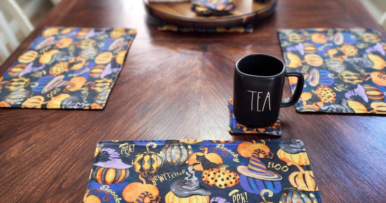 Sew Fleece Backed Placemats and Coasters In 4 Easy Steps